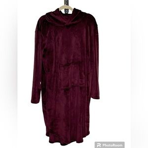32 Degrees Sleepwear Burgundy Hooded Nightgown Sz S/M